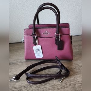 NWT Coach Mini Darcie Carryall Light Raspberry Crossbody Bag